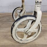 Vintage large metal hospital trolley linen nurse cart