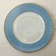6 flat plates Limoges Haviland white and blue