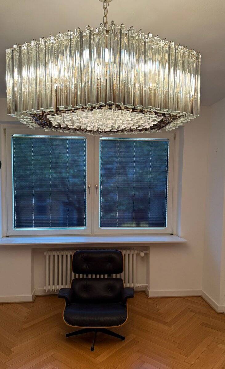 Opulent chandelier by Paolo Venini for Vivarini, 1970s