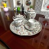 Tableware, tea service called egoist, floral decoration, 20th century