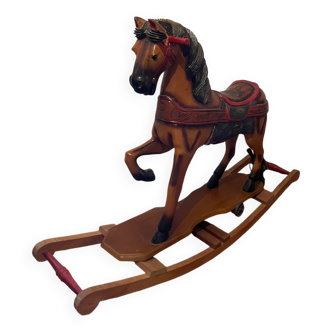 Wooden rocking horse
