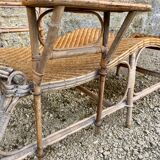 Old rattan chaise longue 20th century
