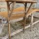 Chaise longue en rotin ancienne 20e siècle