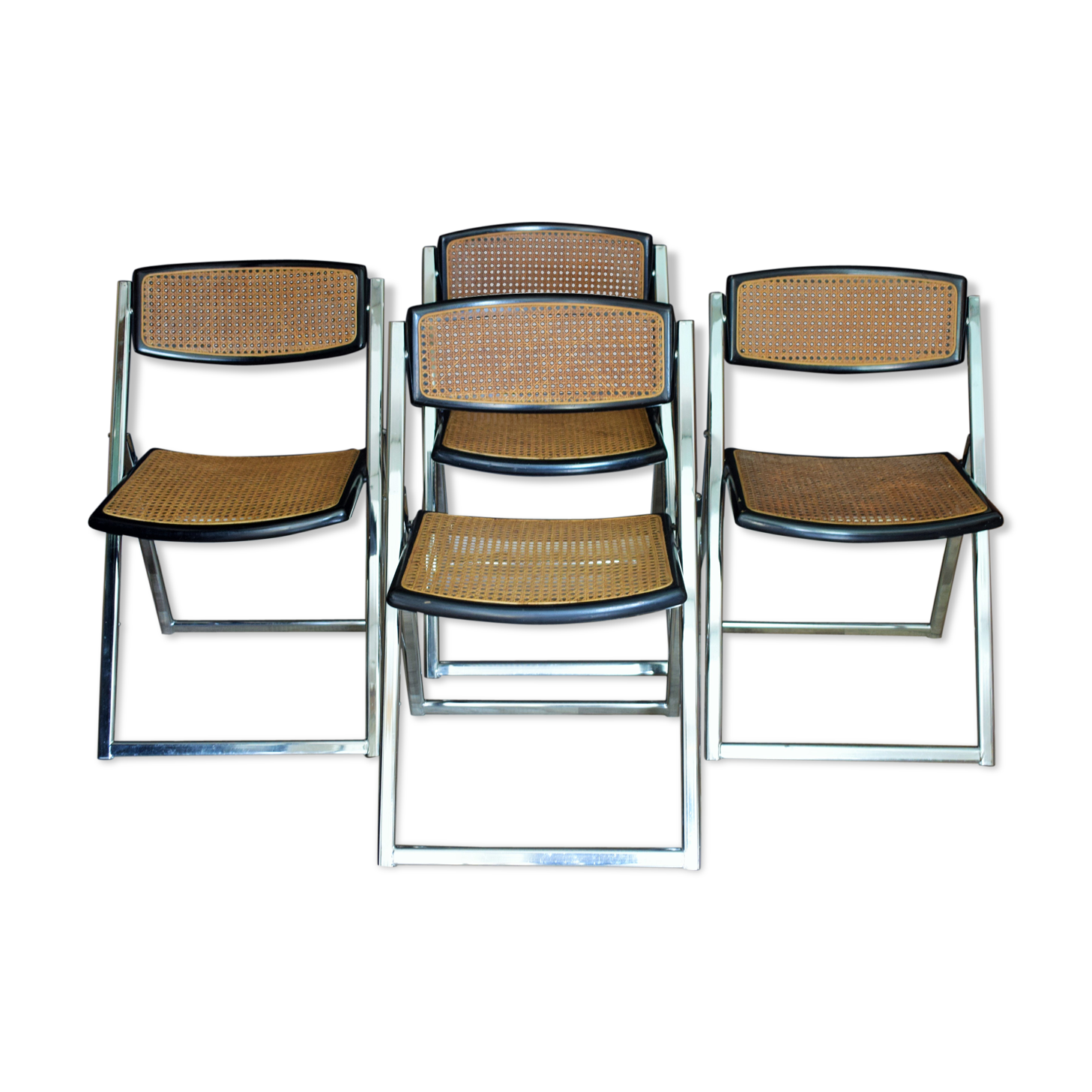 Vintage folding can chairs
