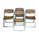 Chaises cannées pliantes vintages