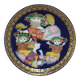 Alladyn plate no. VI, cobalt gold porcelain, design by B. Wiinblad, Germany, 1980s