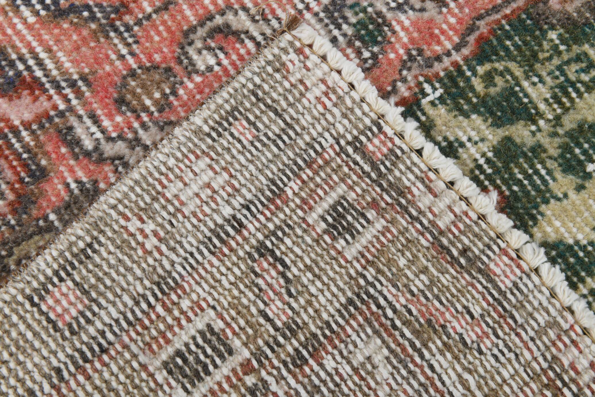 6x8 Vintage Green & Red Oriental Persian Rug, 172x252Cm