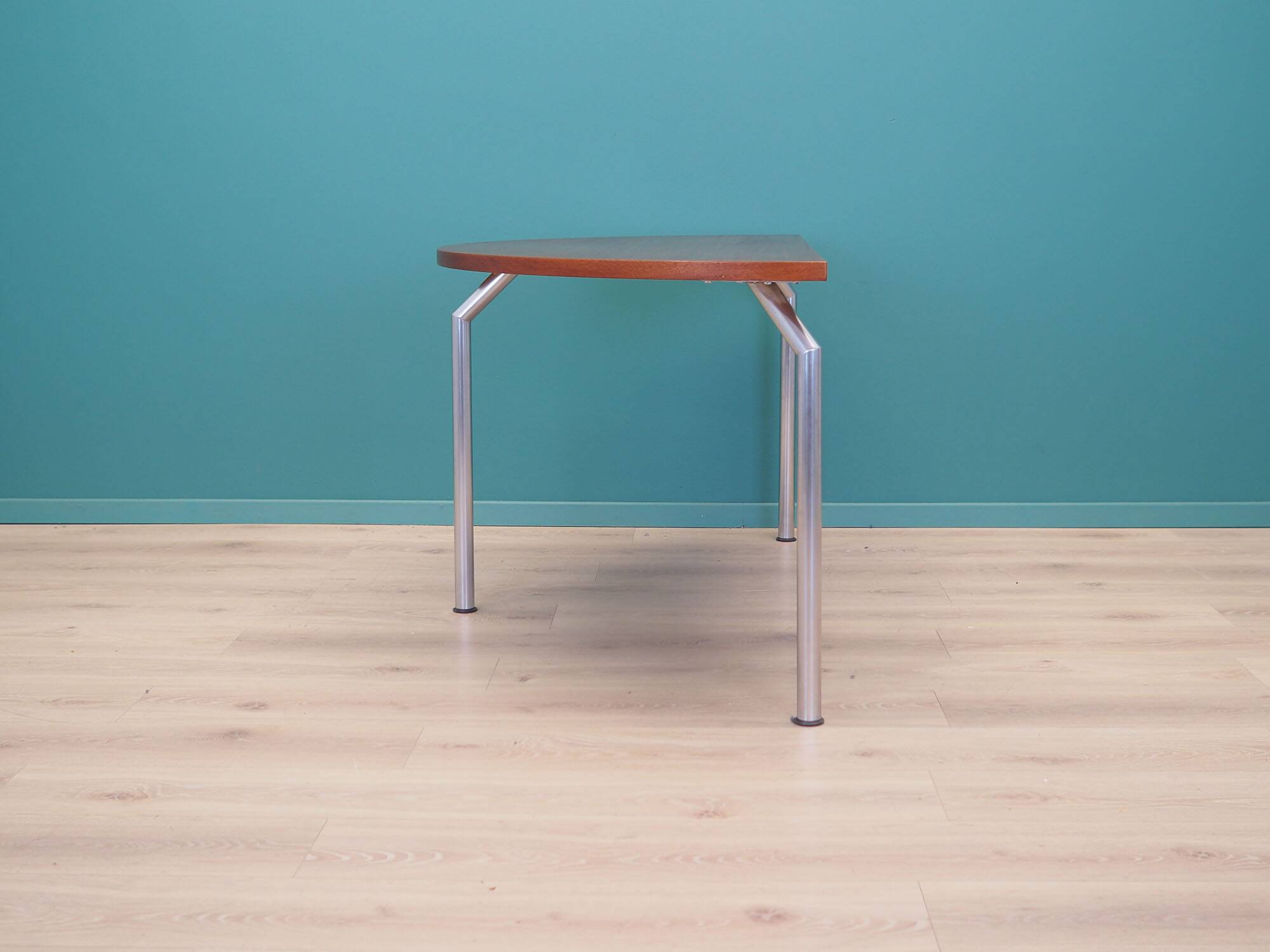 Teak half round table, Danish design, 1970s, manufacturer: Bent Krogh