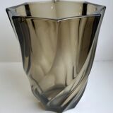 Smoked glass vase 70s