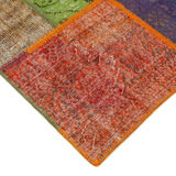 Hand-knotted anatolian contemporary 190 cm x 290 cm multicolor patchwork carpet