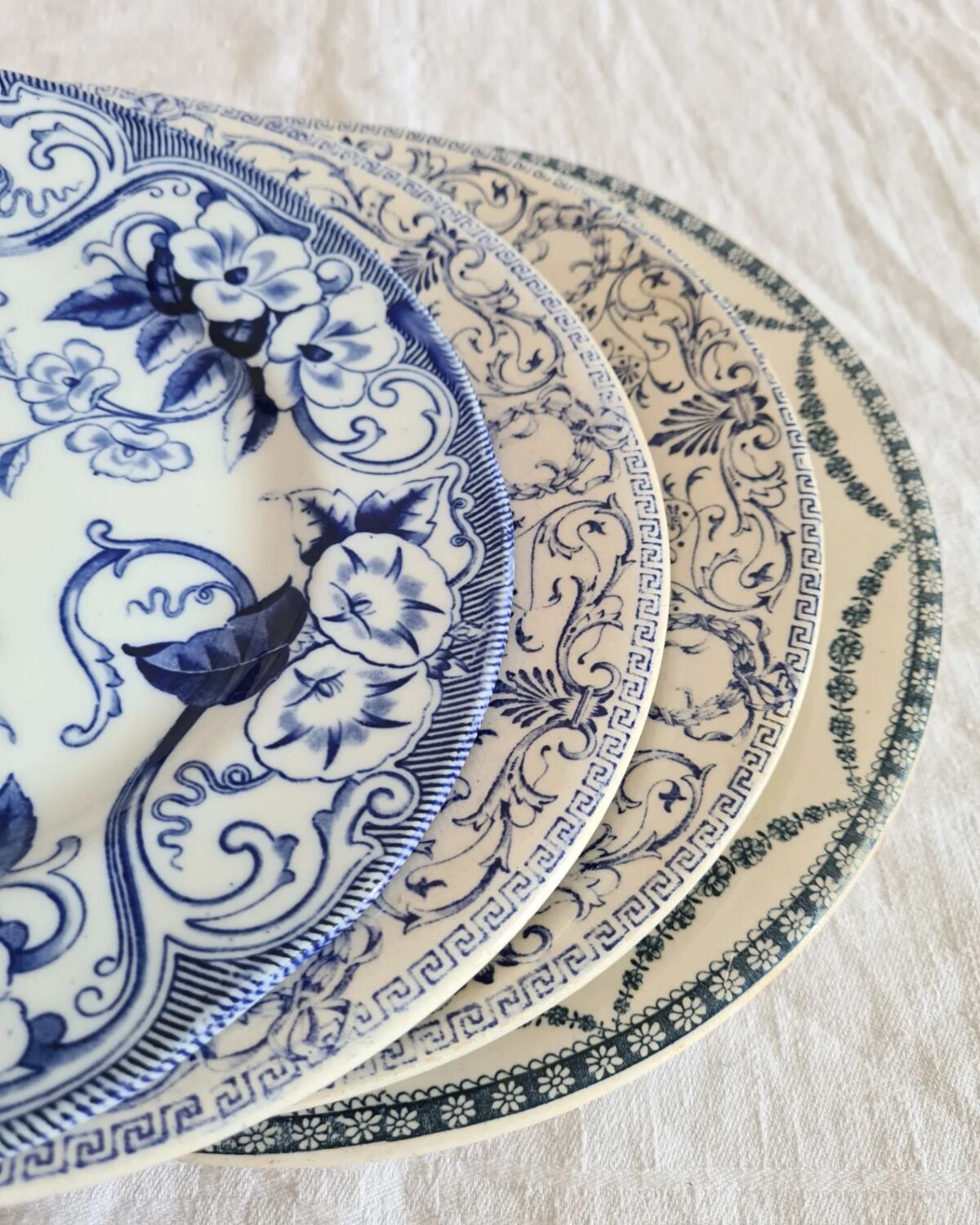 Old plates Creil & Montereau, Salins and Digoin