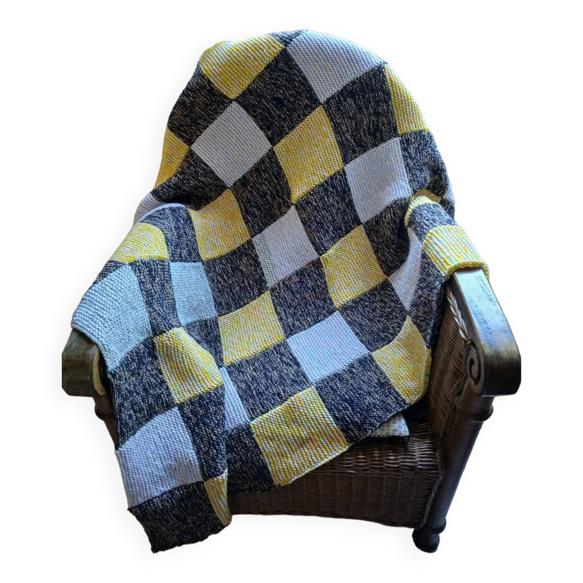 Wool patchwork blanket