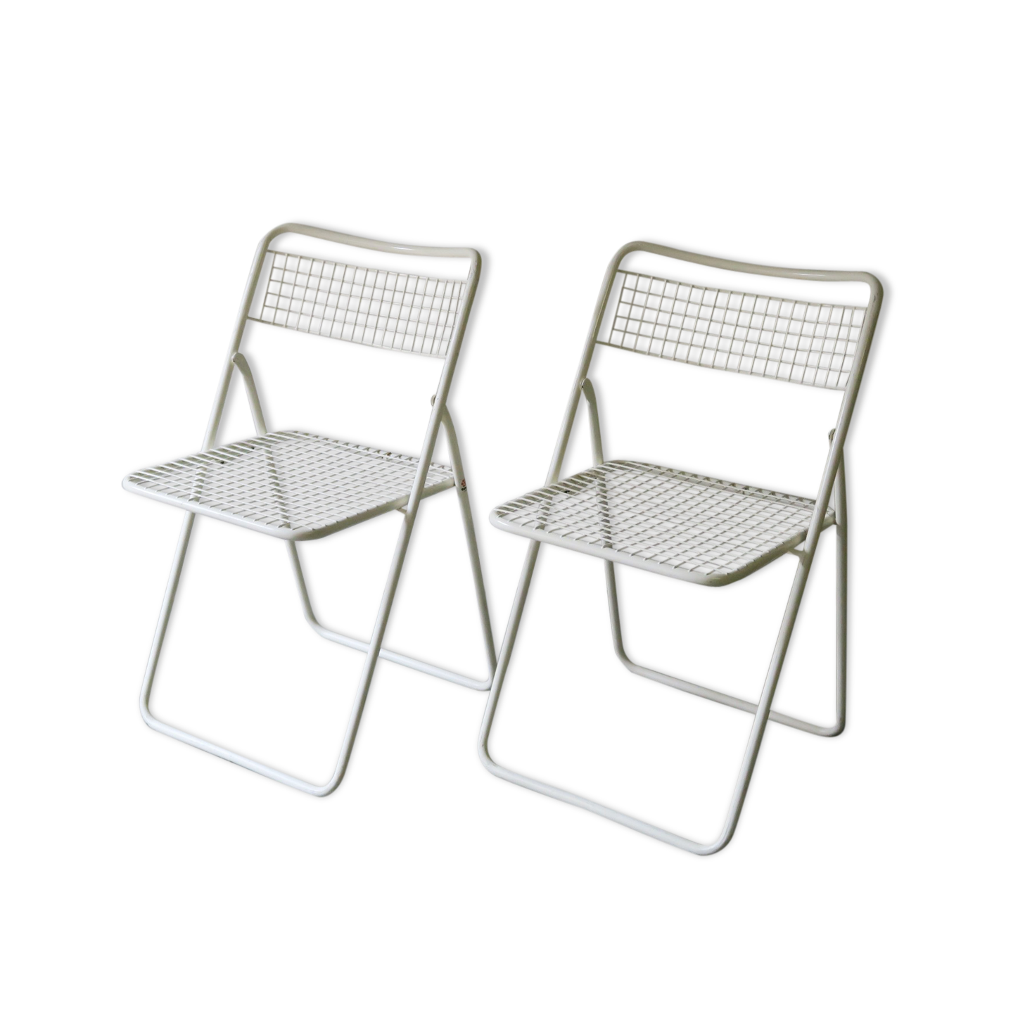 Pair of metal chairs