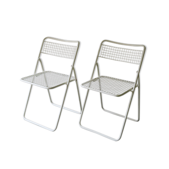 Pair of metal chairs