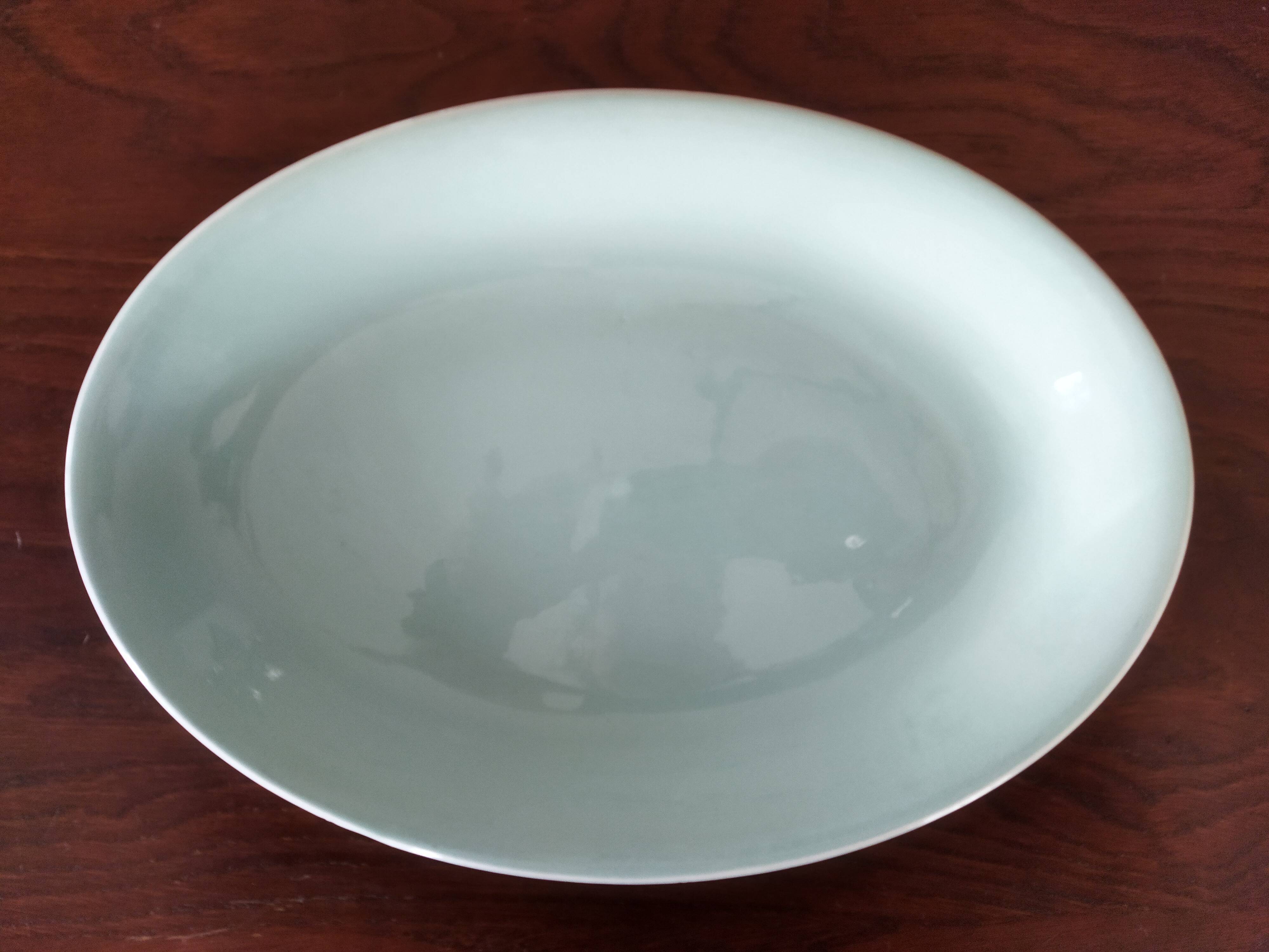 Semi-porcelain dish Céranord celadon green