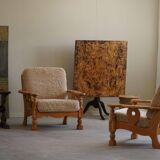 Antique square table with drop leaves made of burl wood, handcrafted in Sweden, 19th century.