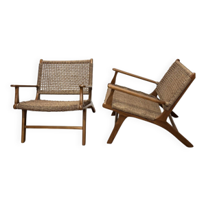 Paire de fauteuils en - olivier