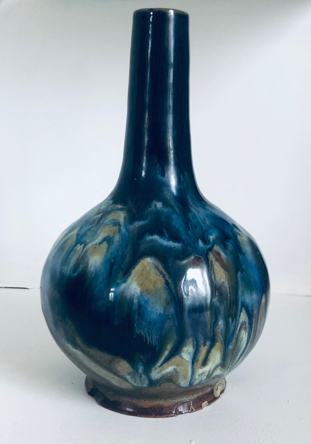 Art Deco vase in salt-glazed stoneware by Labrec by Labrut & Recullé