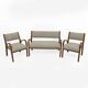 Deux fauteuils et un petit canapé en tissu italien Art déco, années 1930
