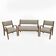 Deux fauteuils et un petit canapé en tissu italien Art déco, années 1930