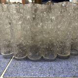 Doria Leuchten 60s-70s glass chandelier ceiling light
