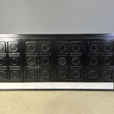 Black brutalist credenza, 1970s