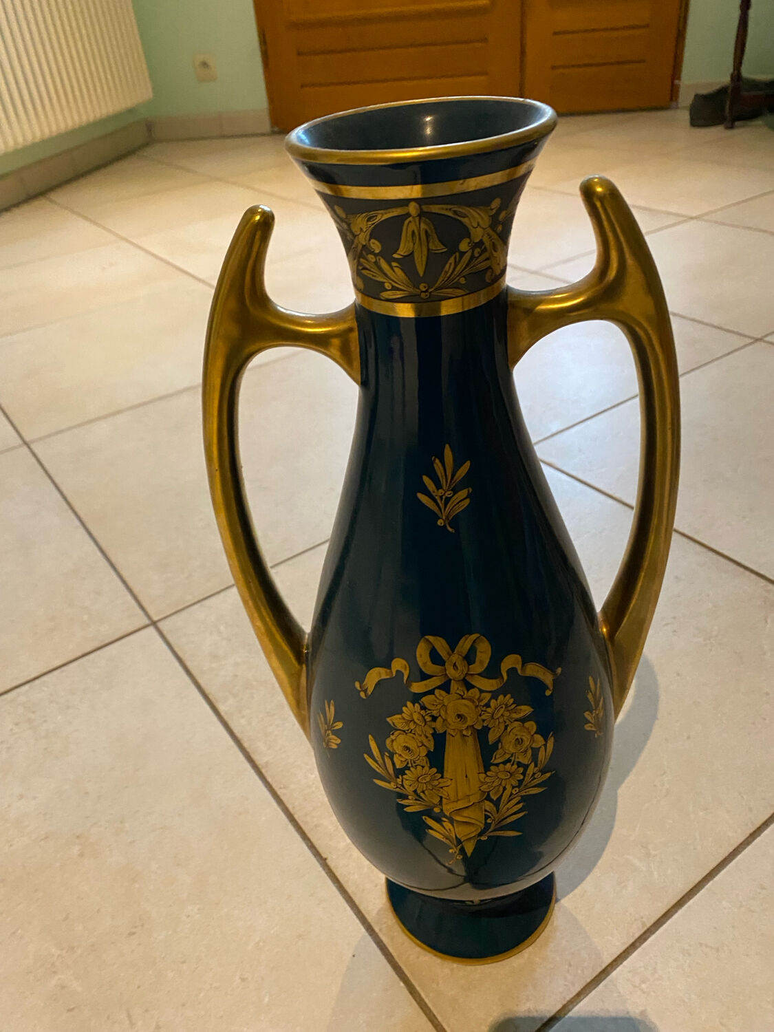 Jaguet Pinon porcelain vase