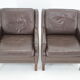 1970s pair of leather armchairs,denmark