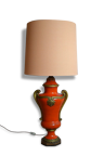 Lampe Amphore céramique orange vintage