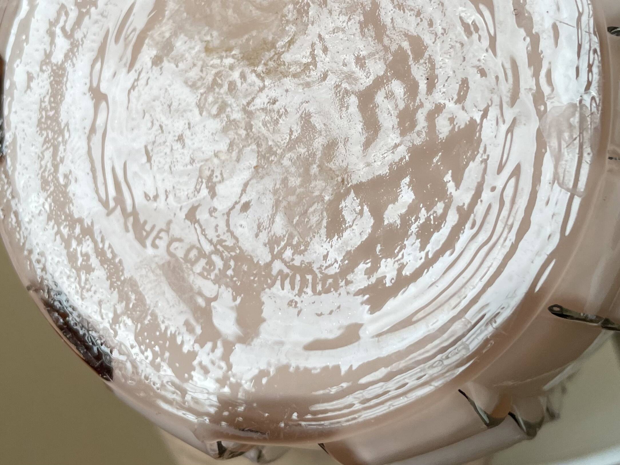 Small antique glass table lamp