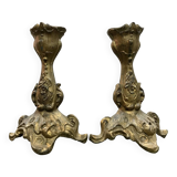 Pair of bronze candlesticks from the 50s