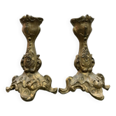Pair of bronze candlesticks from the 50s