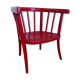 Children's chair JAPY Brothers in red lace-up curved wood