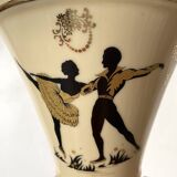 Vase ancien "danseurs " en verre opalin st uze