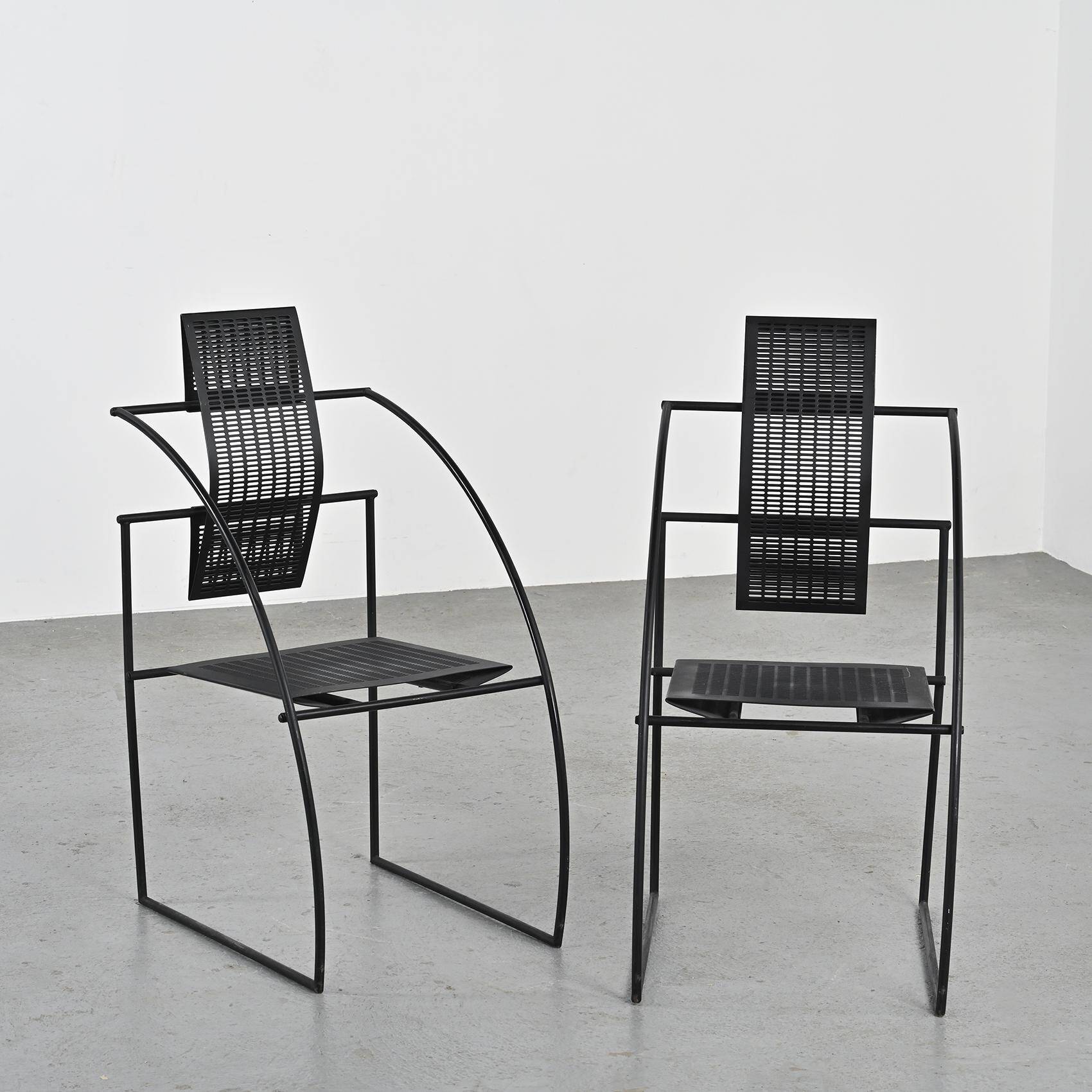 Pair of Quinta model chairs by Mario Botta, Alias circa 1985