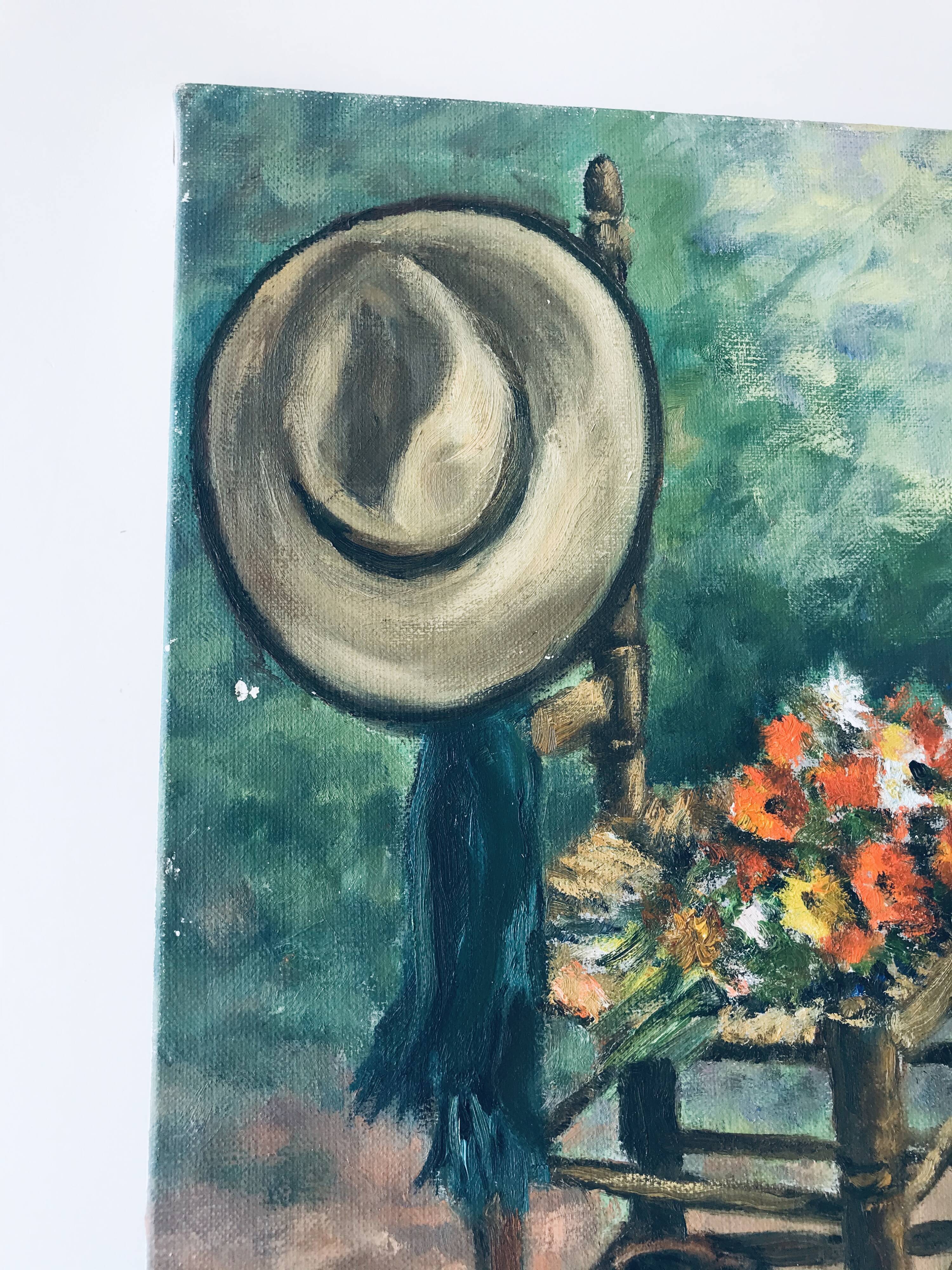 Oil on canvas campaign stage