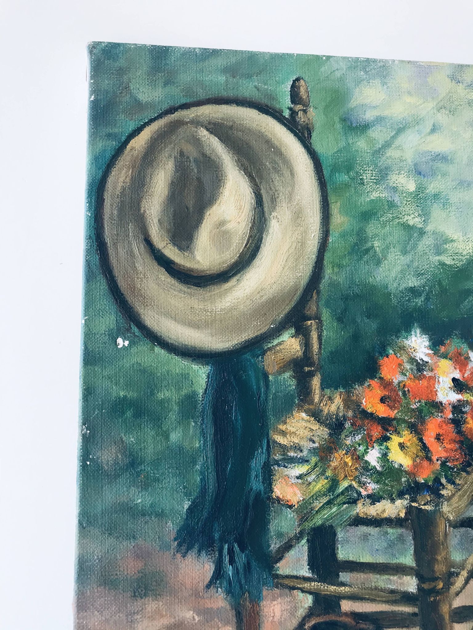 Oil on canvas campaign stage