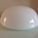 Half moon ceiling lamp in vintage white opaline 60s-70s
