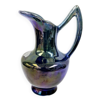 Pichet vase vintage en grès flammé de rambervillers vosges
