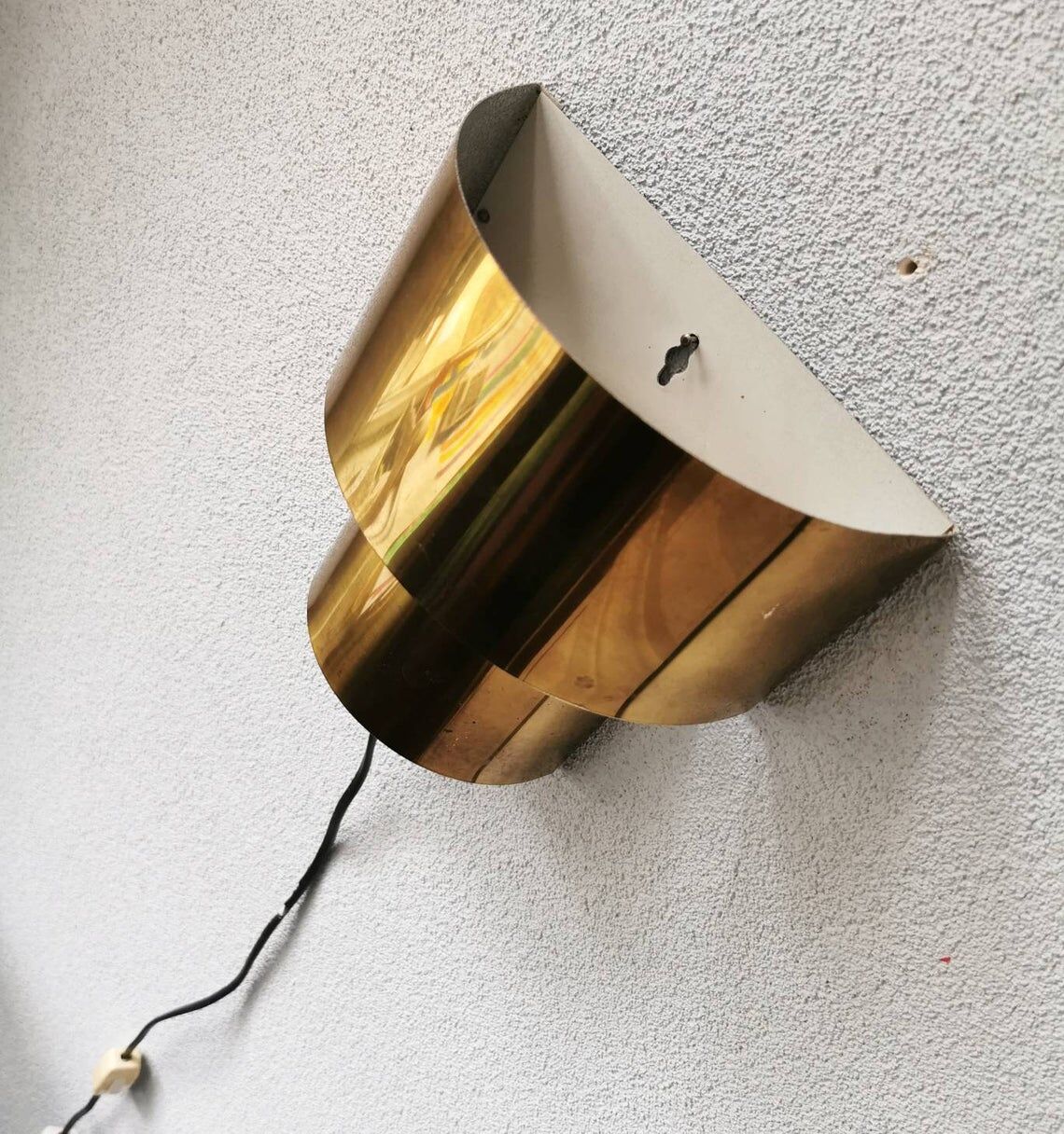 80s metal wall lamp