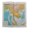 Carte géographique issue Atlas Quillet  année 1925  carte Indochine physique