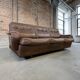 Vintage Danish leather canapé 'Madsen & Schubell' in brown
