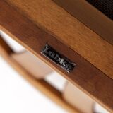 Set of 4 Vintage Dining Chairs by Lübke – Germany 1970s – Cherrywood & Grey