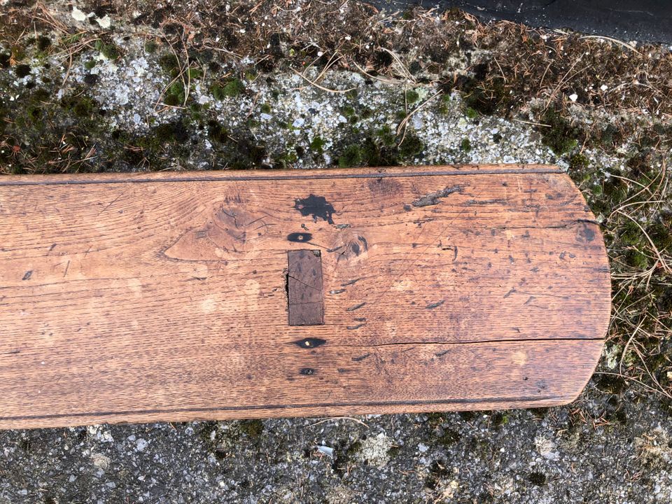 19th oak school bench