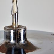 Chrome four-lamella metal pendant by borsfay tamás