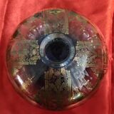 Pot-bellied crystal vase with bronze decorations, Art Nouveau period, circa 1900