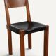 Chair S24 by Pierre Chapo – Solid elm and black leather – 1970