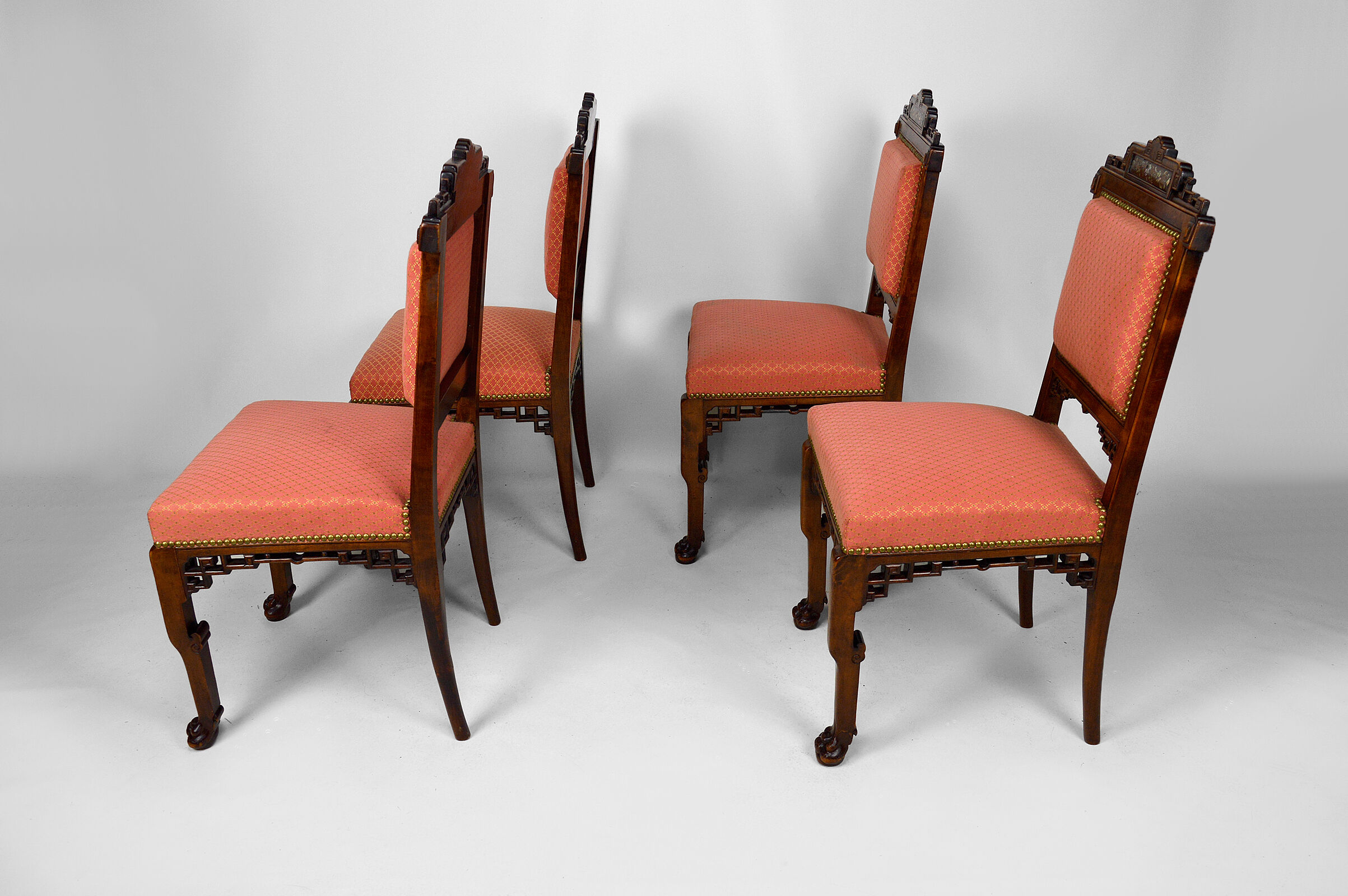 Set of 4 Japanese chairs by Gabriel Viardot, circa 1880