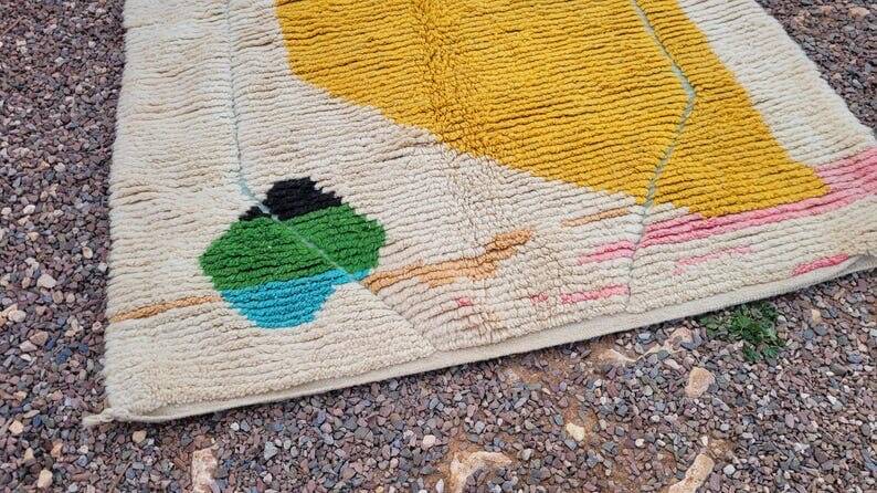 Tapis en laine pure fait main traditionnelle taille 150x250 cm