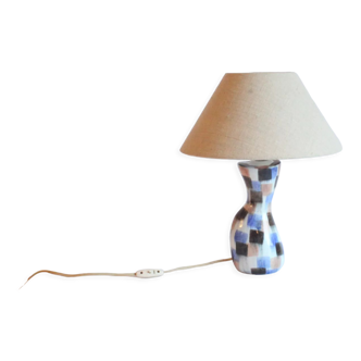 Patchwork Pattern Table Lamp By Keramika Liboje, Yugoslavia 1950S
